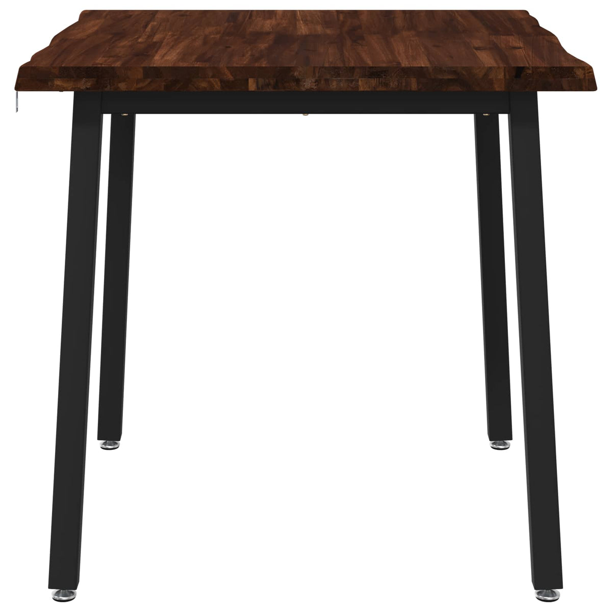 vidaXL 90 x 90 x 75 cm Solid Acacia Wood Dark Brown and Black Square