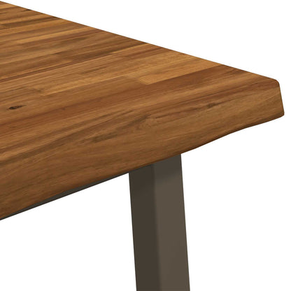vidaXL 90 x 90 x 75 cm Solid Acacia Wood Natural and Coffee Square