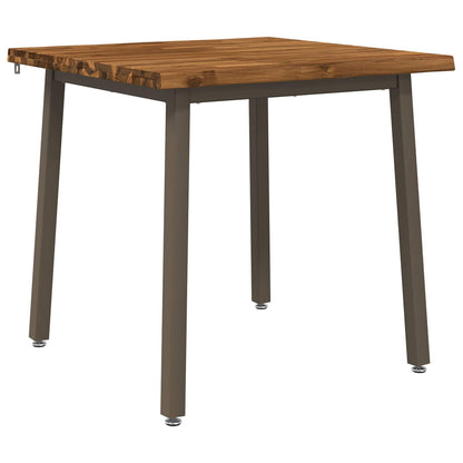 vidaXL 90 x 90 x 75 cm Solid Acacia Wood Natural and Coffee Square