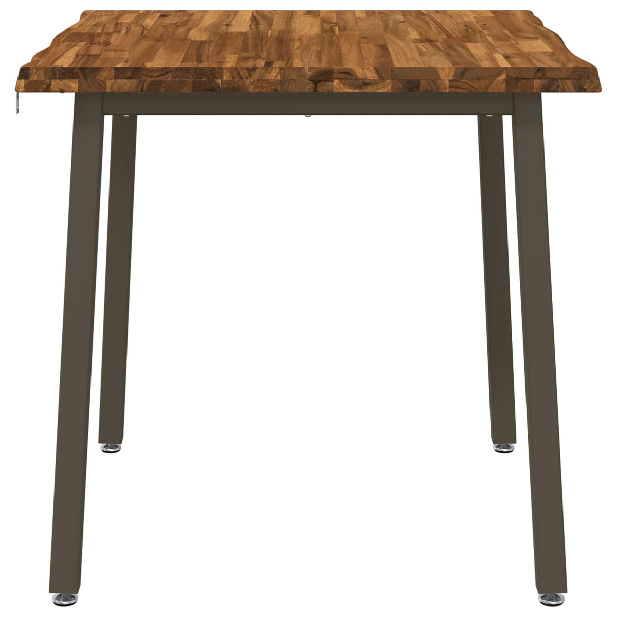 vidaXL 90 x 90 x 75 cm Solid Acacia Wood Natural and Coffee Square