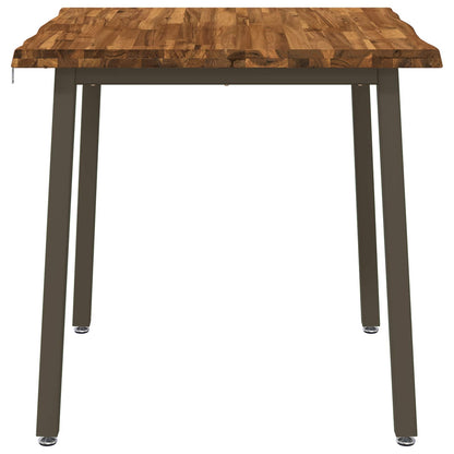 vidaXL 90 x 90 x 75 cm Solid Acacia Wood Natural and Coffee Square