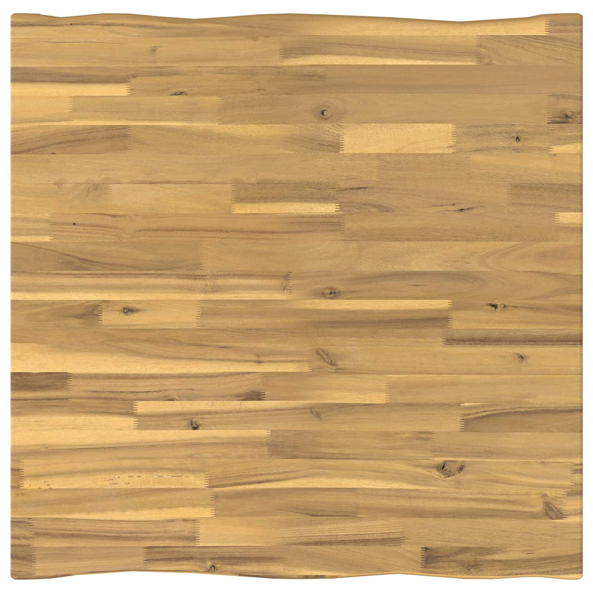 vidaXL 90 x 90 x 75 cm Solid Acacia Wood White and Black Square