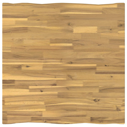 vidaXL 90 x 90 x 75 cm Solid Acacia Wood White Square