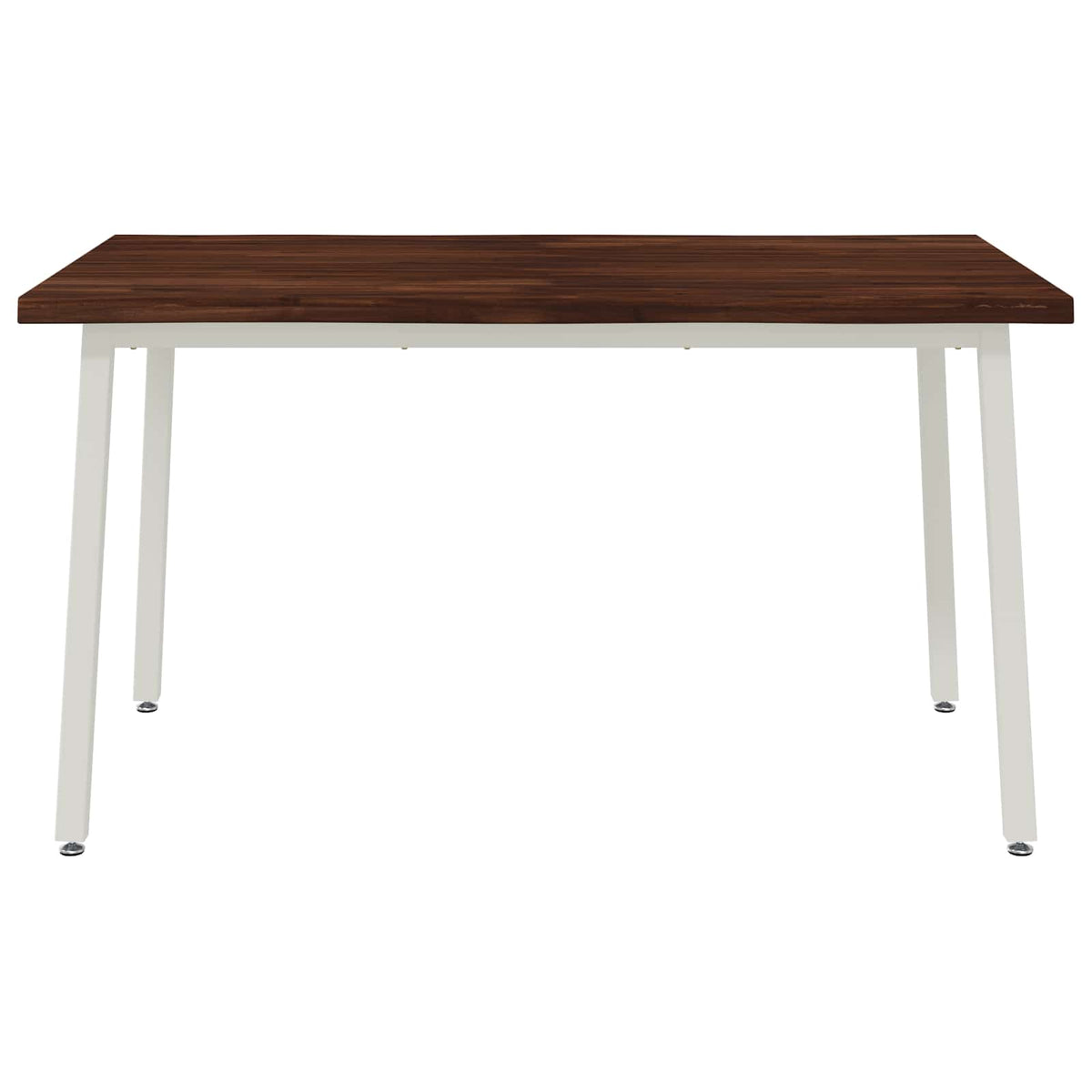 vidaXL 120 x 90 x 75 cm Solid Acacia Wood Dark Brown and White