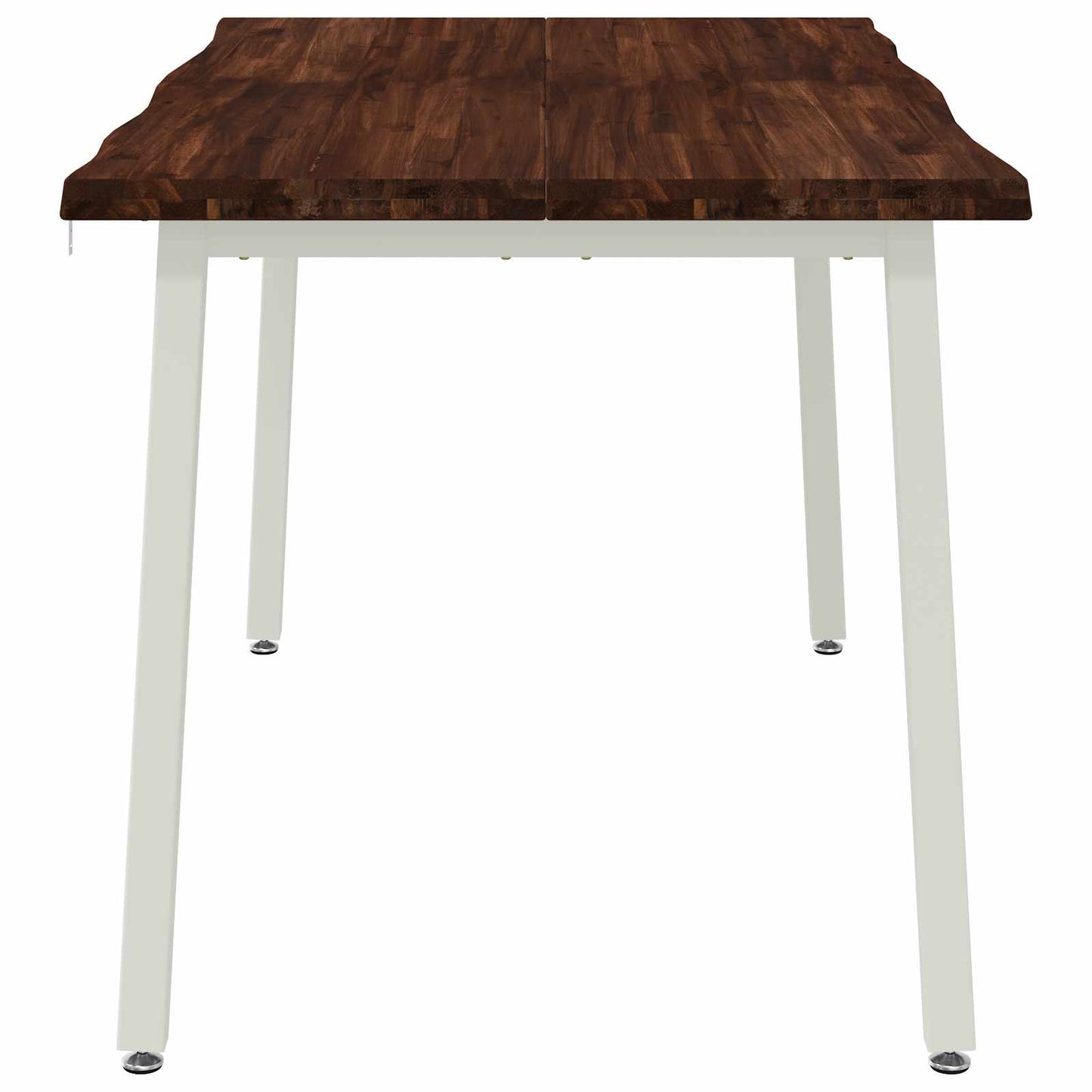 vidaXL 120 x 90 x 75 cm Solid Acacia Wood Dark Brown and White
