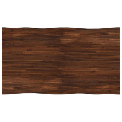vidaXL 120 x 90 x 75 cm Solid Acacia Wood Dark Brown and White