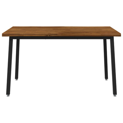 vidaXL 120 x 90 x 75 cm Solid Acacia Wood Natural and Black
