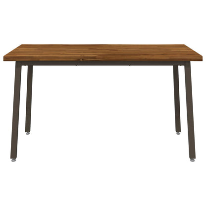 vidaXL 120 x 90 x 75 cm Solid Acacia Wood Natural and Coffee