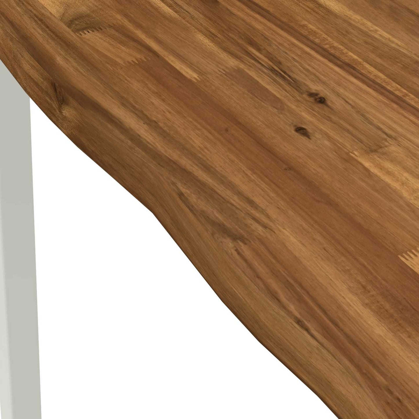 vidaXL 120 x 90 x 75 cm Solid Acacia Wood Natural and White
