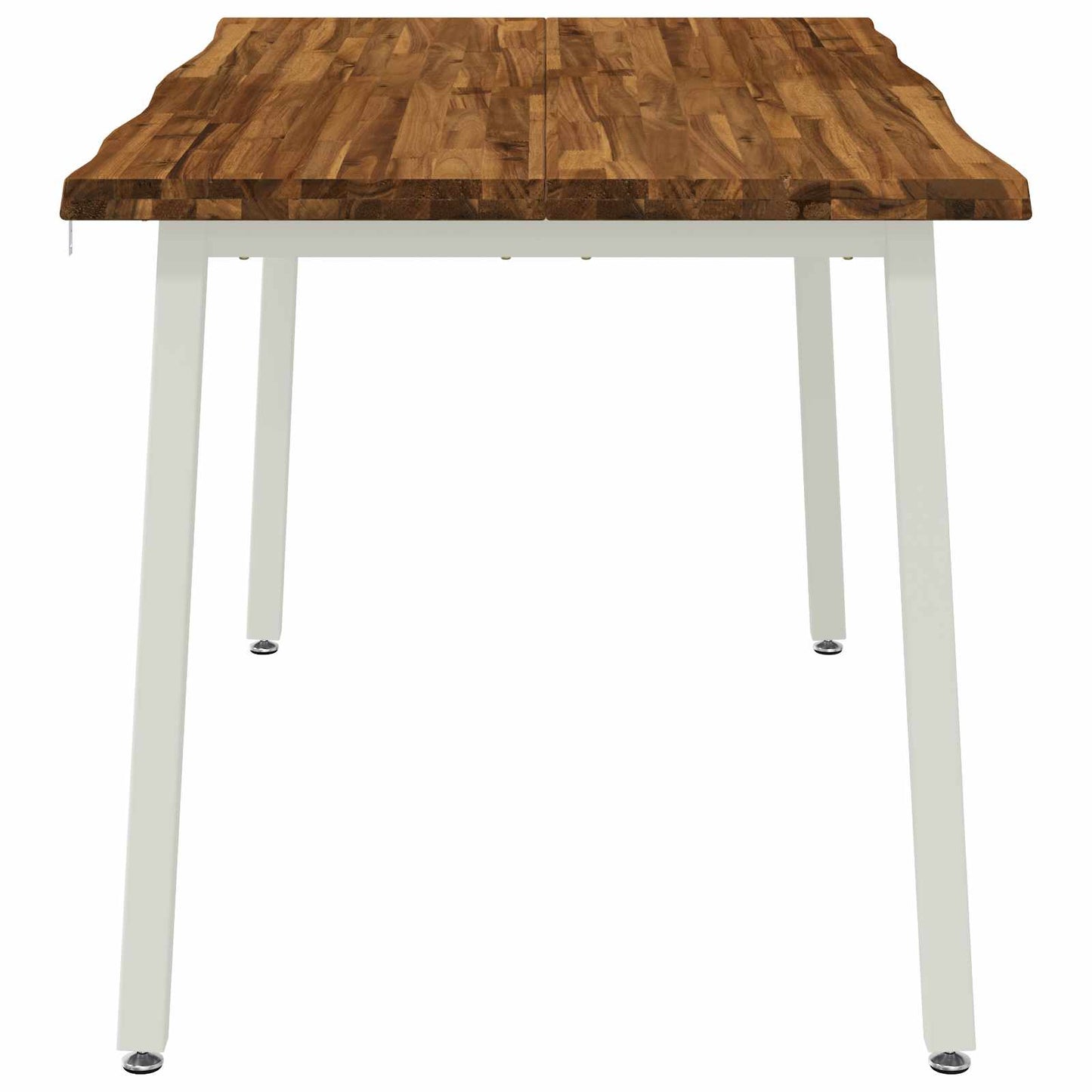 vidaXL 120 x 90 x 75 cm Solid Acacia Wood Natural and White