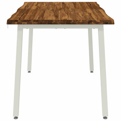 vidaXL 120 x 90 x 75 cm Solid Acacia Wood Natural and White