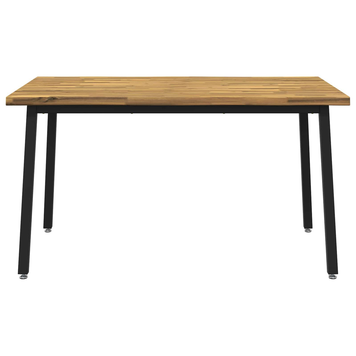 vidaXL 120 x 90 x 75 cm Solid Acacia Wood White and Black Rectangular