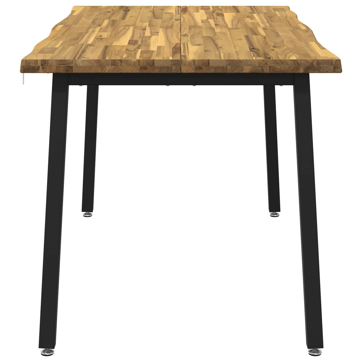 vidaXL 120 x 90 x 75 cm Solid Acacia Wood White and Black Rectangular