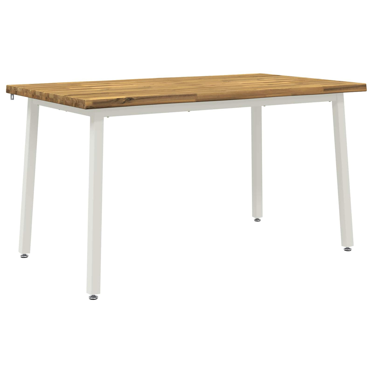 vidaXL 120 x 90 x 75 cm Solid Acacia Wood White Rectangular