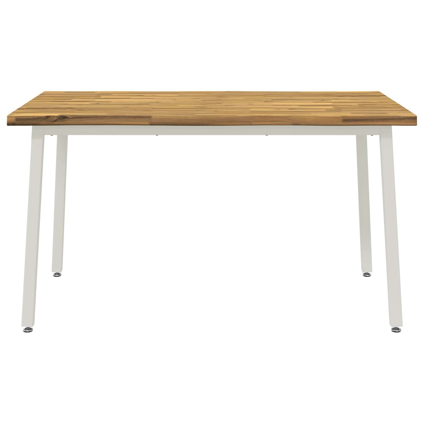 vidaXL 120 x 90 x 75 cm Solid Acacia Wood White Rectangular