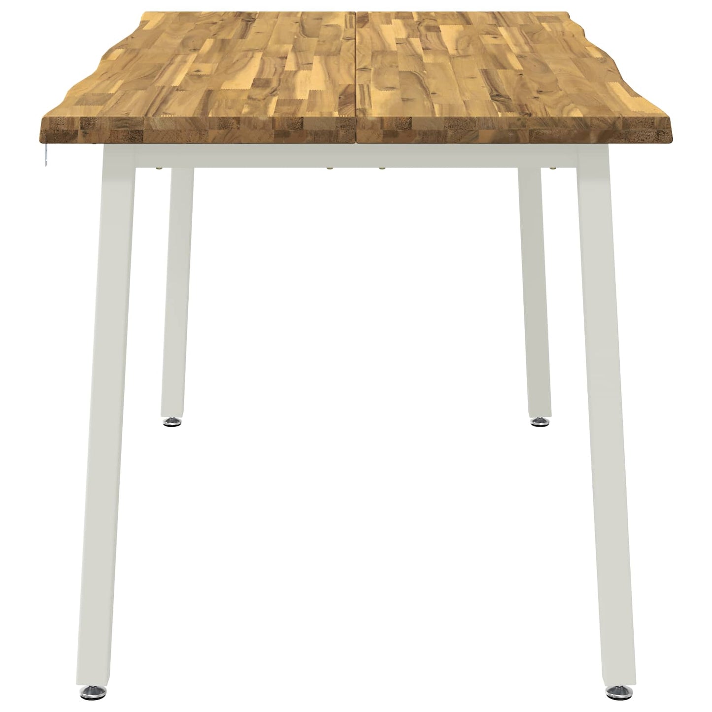 vidaXL 120 x 90 x 75 cm Solid Acacia Wood White Rectangular