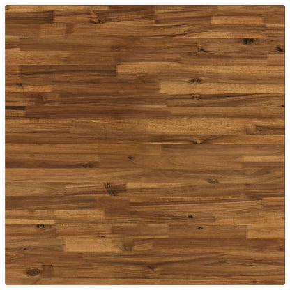 vidaXL 60 x 55 x 75 cm Solid Acacia Wood Natural and Black Rectangular