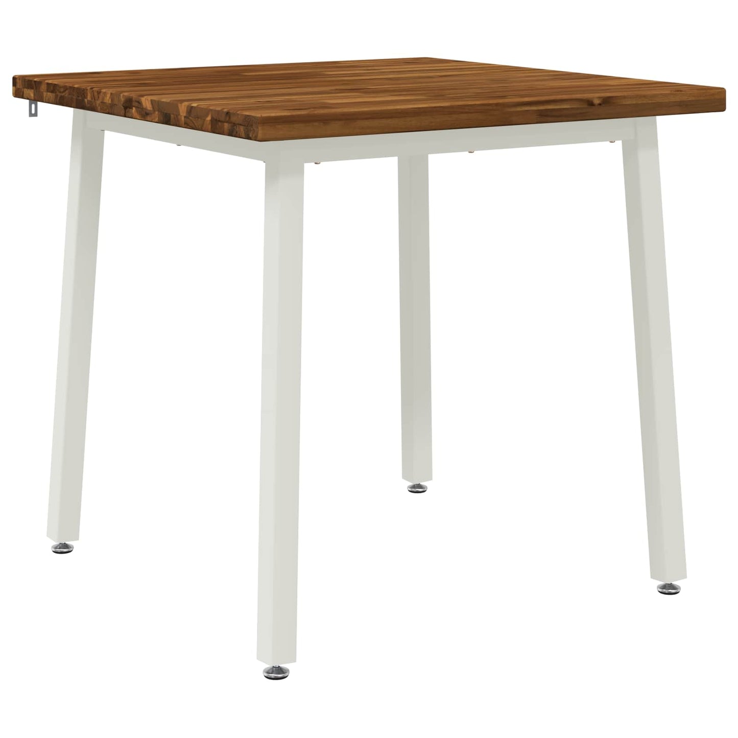 vidaXL 60 x 55 x 75 cm Solid Acacia Wood Natural and White Rectangular