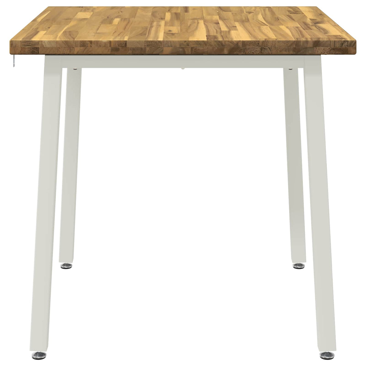 vidaXL 60 x 55 x 75 cm Solid Acacia Wood White Rectangular