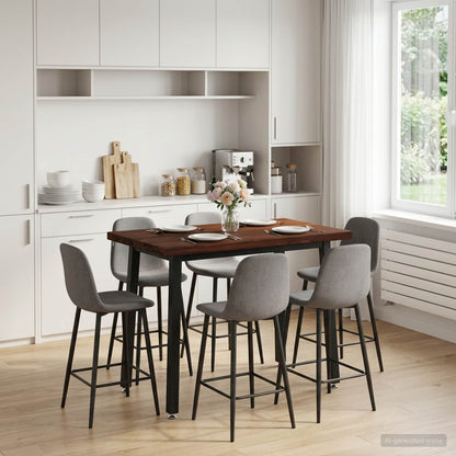 vidaXL 90 x 55 x 75 cm Solid Acacia Wood Dark Brown and Black