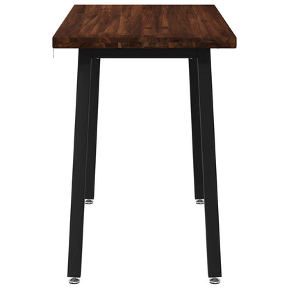 vidaXL 90 x 55 x 75 cm Solid Acacia Wood Dark Brown and Black