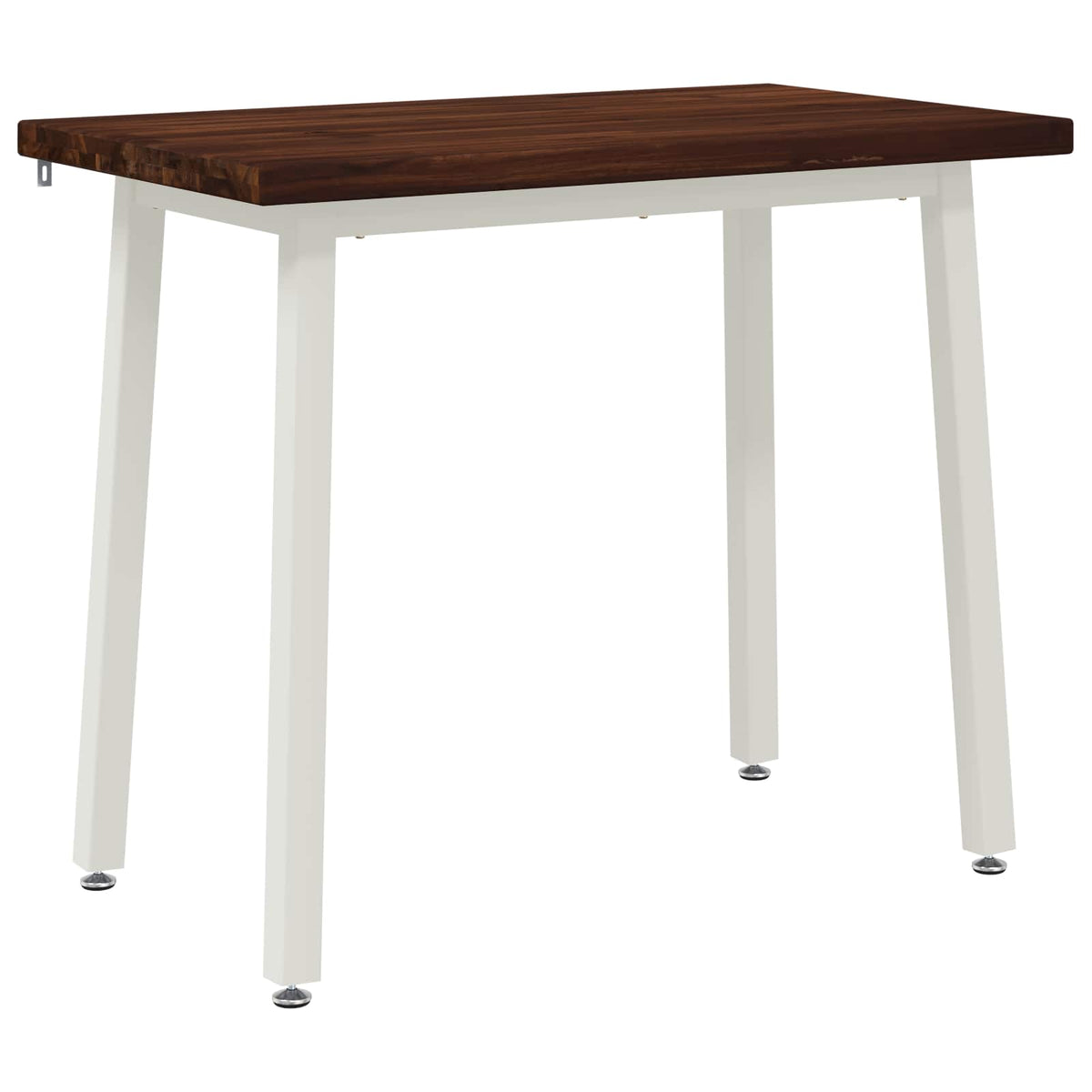 vidaXL 90 x 55 x 75 cm Solid Acacia Wood Dark Brown and White