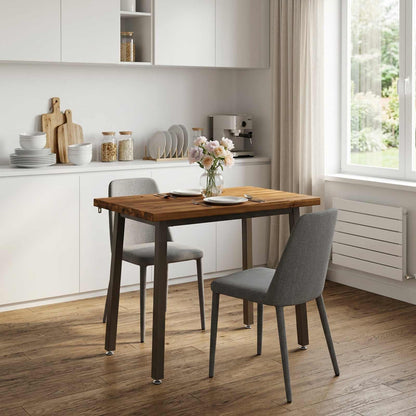 vidaXL 90 x 55 x 75 cm Solid Acacia Wood Natural and Coffee