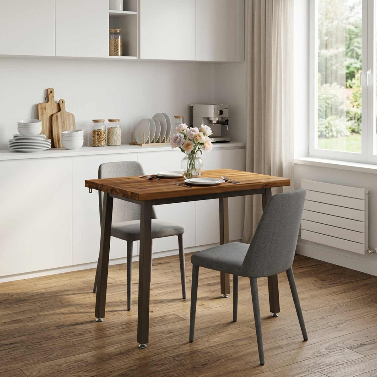 vidaXL 110 x 55 x 75 cm Solid Acacia Wood Natural and Coffee