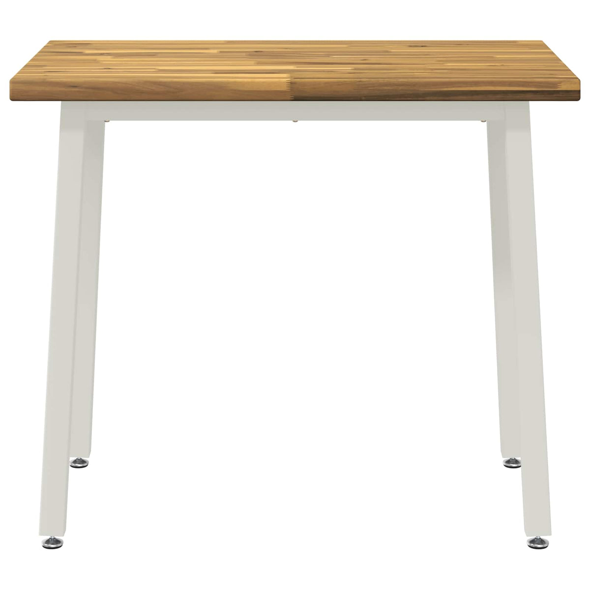 vidaXL 90 x 55 x 75 cm Solid Acacia Wood White Rectangular