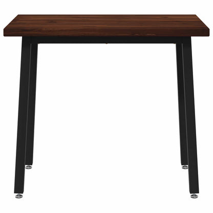 vidaXL 110 x 55 x 75 cm Solid Acacia Wood Dark Brown and Black