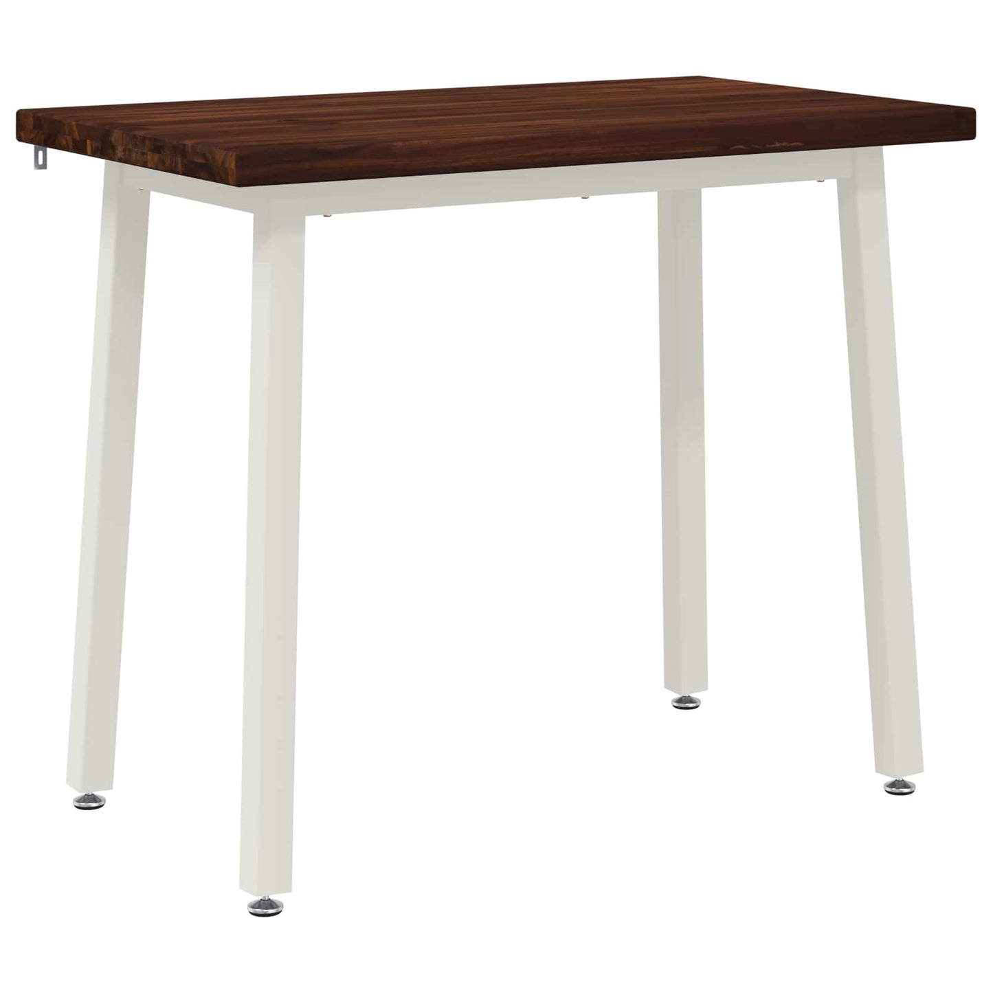vidaXL 110 x 55 x 75 cm Solid Acacia Wood Dark Brown and White