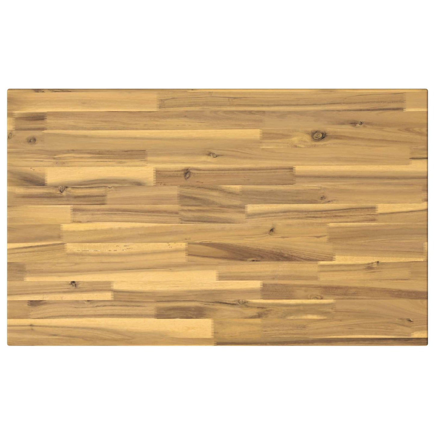 vidaXL 110 x 55 x 75 cm Solid Acacia Wood White and Black Rectangular