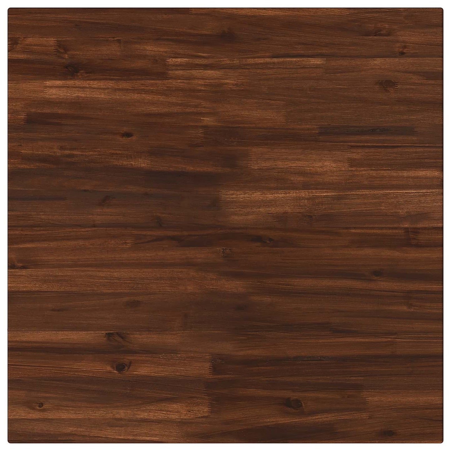 vidaXL 70 x 70 x 75 cm Solid Acacia Wood Dark Brown and Black Square