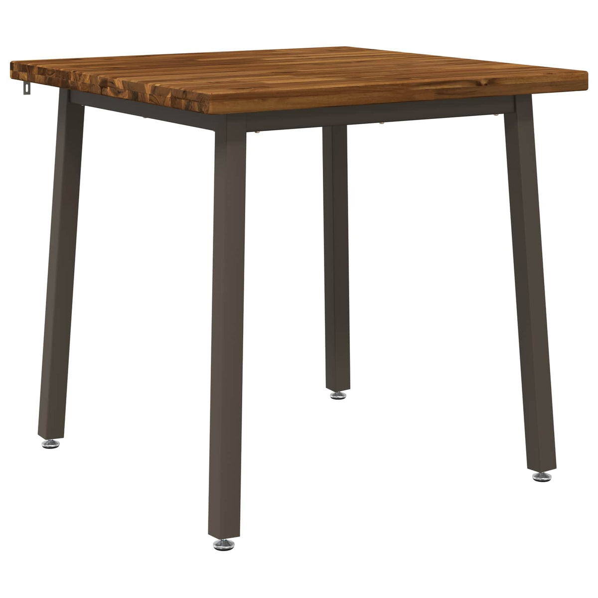 vidaXL 70 x 70 x 75 cm Solid Acacia Wood Natural and Coffee Square
