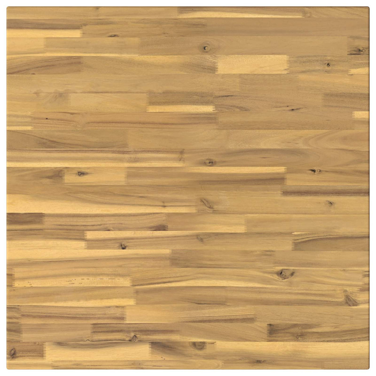 vidaXL 70 x 70 x 75 cm Solid Acacia Wood White Square