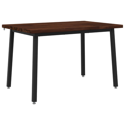 vidaXL 120 x 70 x 75 cm Solid Acacia Wood Dark Brown and Black