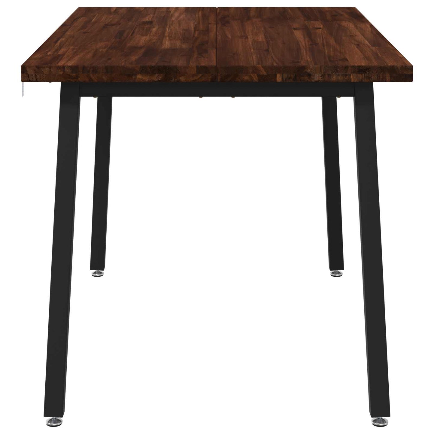 vidaXL 120 x 70 x 75 cm Solid Acacia Wood Dark Brown and Black