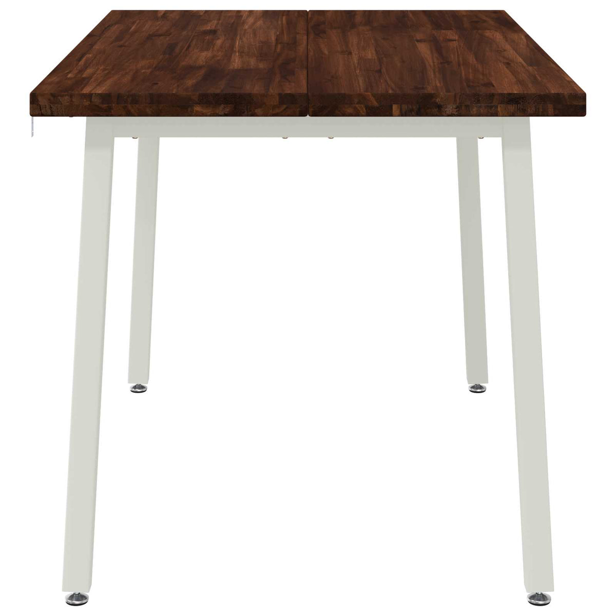 vidaXL 120 x 70 x 75 cm Solid Acacia Wood Dark Brown and White