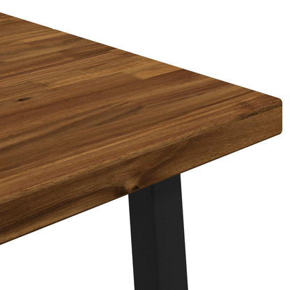 vidaXL 120 x 70 x 75 cm Solid Acacia Wood Natural and Black
