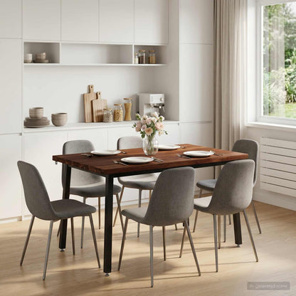 vidaXL 120 x 80 x 75 cm Solid Acacia Wood Dark Brown and Black