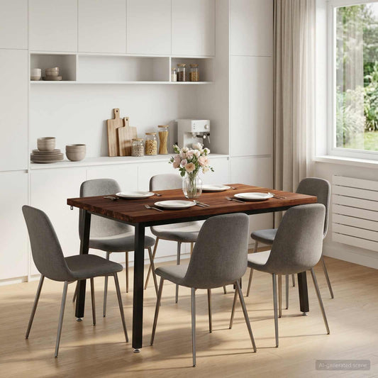 vidaXL 120 x 70 x 75 cm Solid Acacia Wood Dark Brown and Black