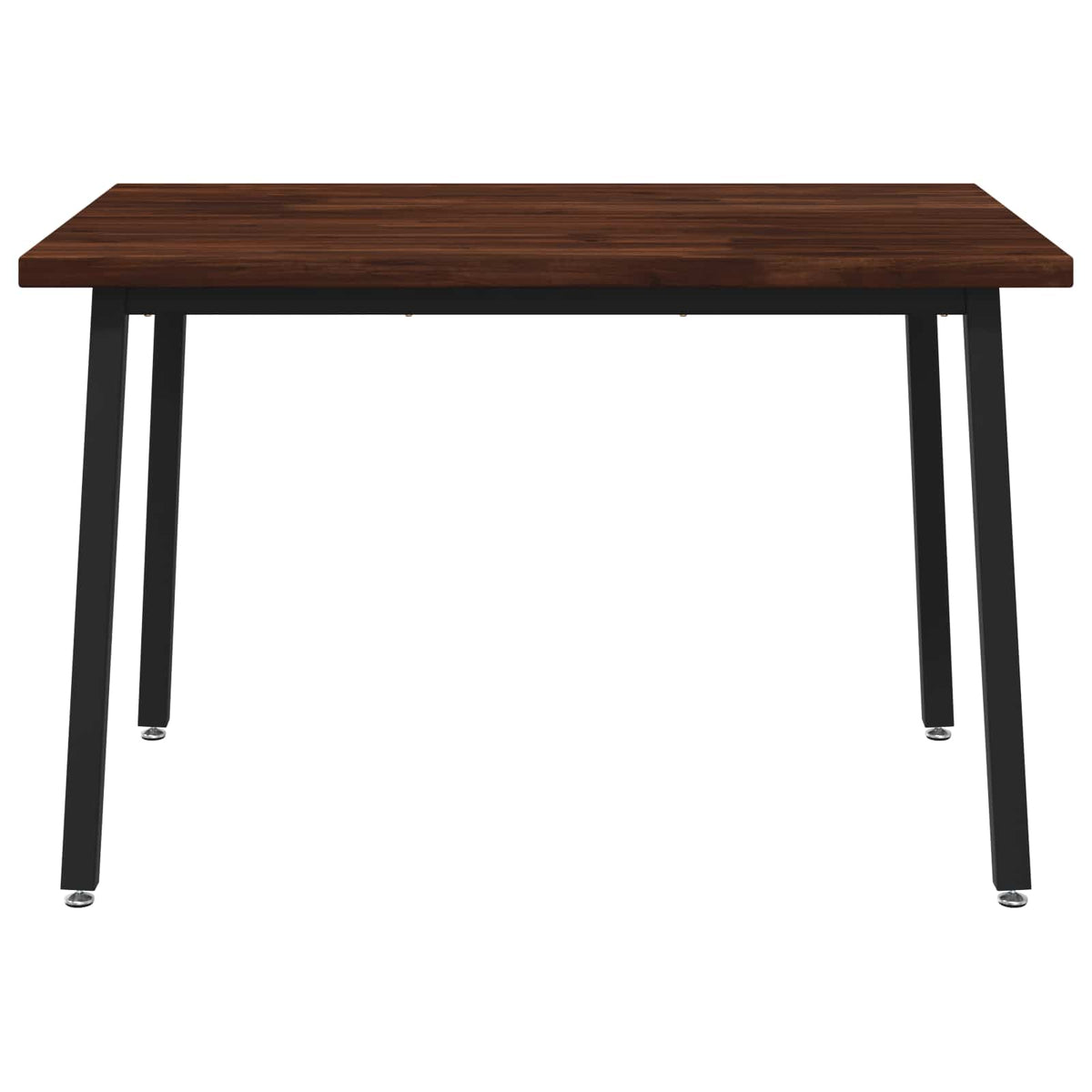 vidaXL 120 x 80 x 75 cm Solid Acacia Wood Dark Brown and Black