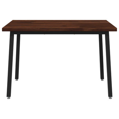 vidaXL 120 x 80 x 75 cm Solid Acacia Wood Dark Brown and Black