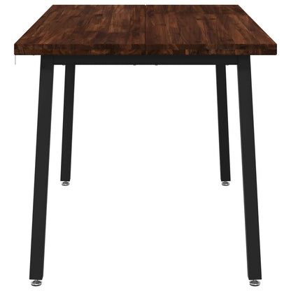 vidaXL 120 x 80 x 75 cm Solid Acacia Wood Dark Brown and Black