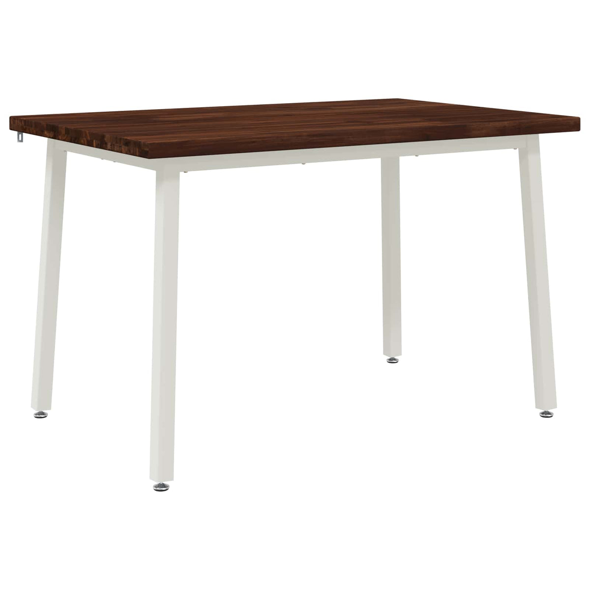 vidaXL 120 x 80 x 75 cm Solid Acacia Wood Dark Brown and White