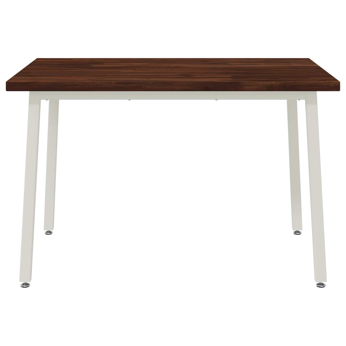 vidaXL 120 x 80 x 75 cm Solid Acacia Wood Dark Brown and White