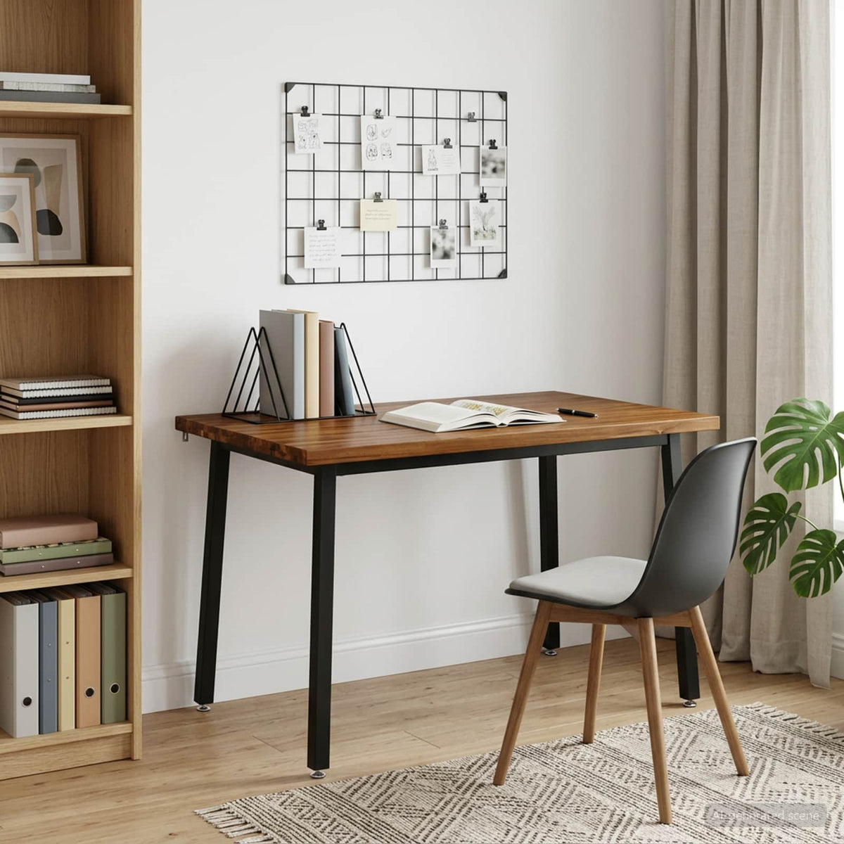 vidaXL 120 x 80 x 75 cm Solid Acacia Wood Natural and Black
