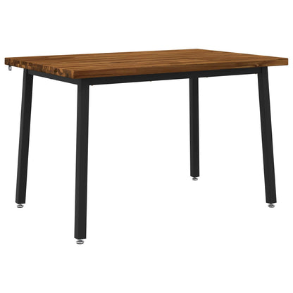 vidaXL 120 x 80 x 75 cm Solid Acacia Wood Natural and Black