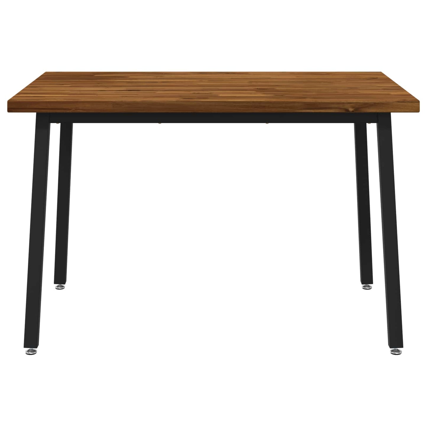 vidaXL 120 x 80 x 75 cm Solid Acacia Wood Natural and Black