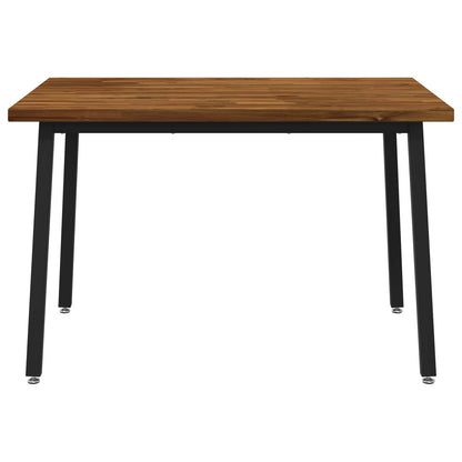 vidaXL 120 x 80 x 75 cm Solid Acacia Wood Natural and Black